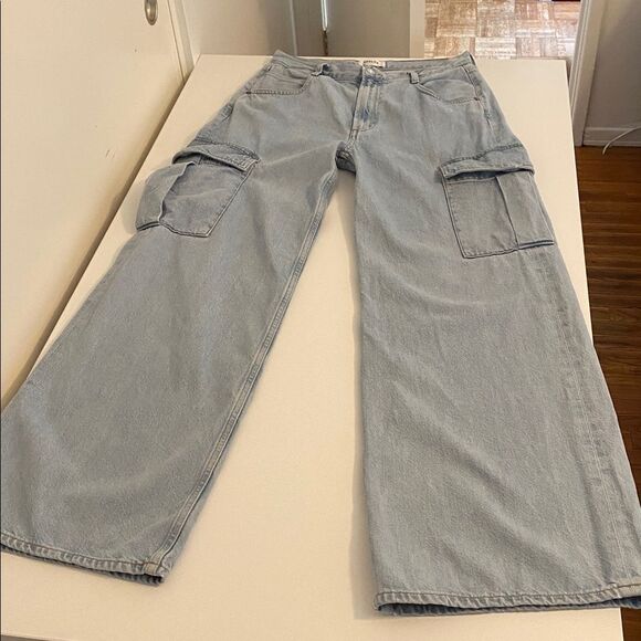 Agolde Minka Denim Cargo Pants Size 28 - Picture 9 of 16
